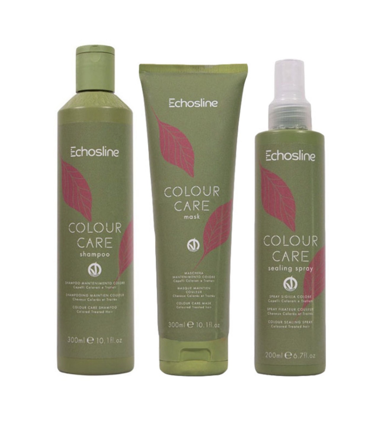 ECHOSLINE Colour Care Kit – Shampoo 300ml + Mask 300ml + Sealing Spray 200ml